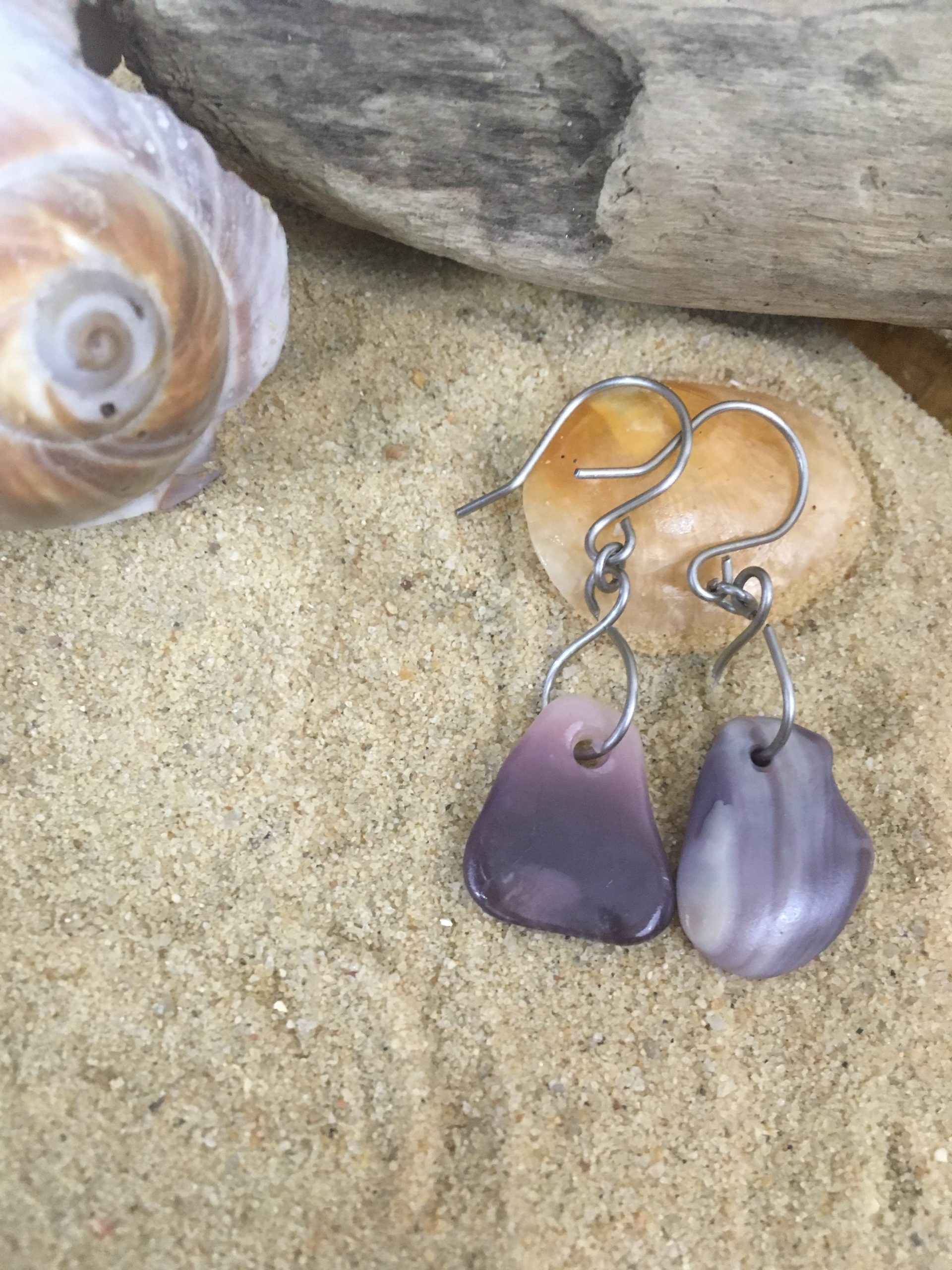 Wampum Dangle Earrings